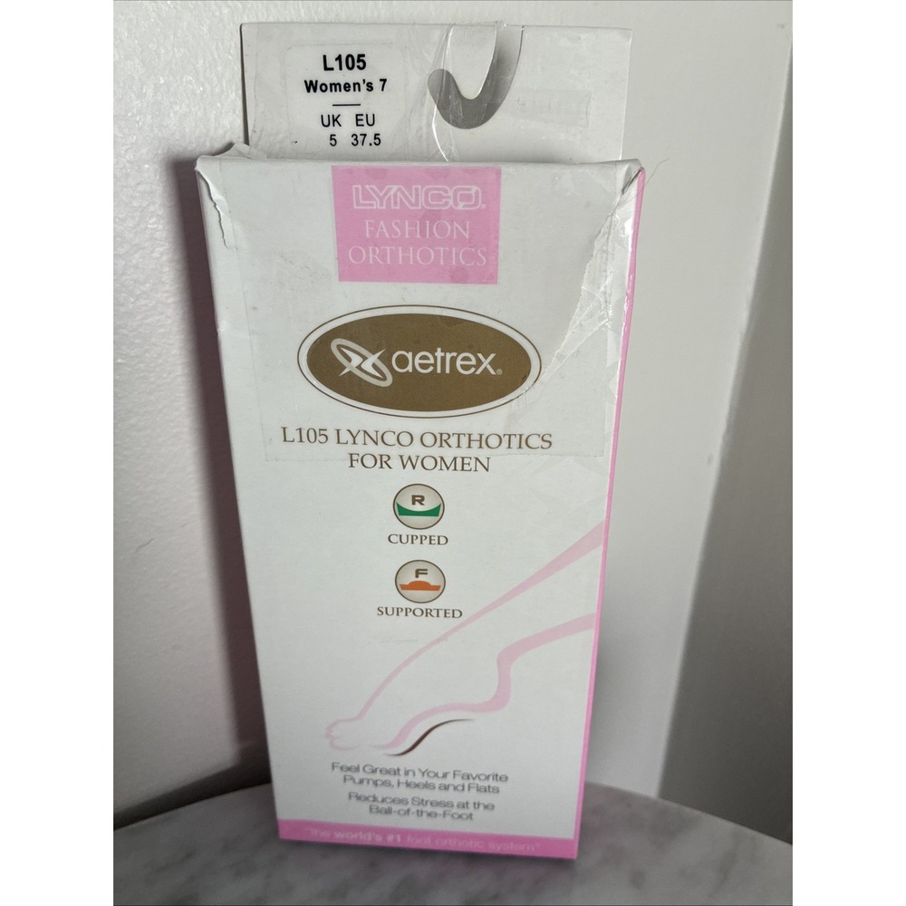 Aetrex L105 Orthotics Women's 7 Cup Heel/ Supported Insoles Shoes NEW Lynco